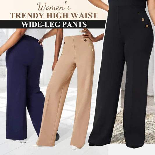 👖Trei lungimi disponibile🔥Pantaloni largi cu nasturi, cu talie elastică și efect de modelare a abdomenului