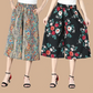 【S-4XL】💖Femeii talie Elastic ridicat plisat sifon Wide Leg Culottes