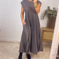 ✨💕【M-3XL】Rochie plisată pentru femei în culoare solidă👗