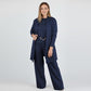 ⏳Promoție limitată de primăvară⏰Set elegant din 3 piese, incluzând cardigan lung, top și pantaloni💞