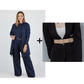 ⏳Promoție limitată de primăvară⏰Set elegant din 3 piese, incluzând cardigan lung, top și pantaloni💞