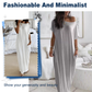 🔥Promoție de ultimă zi 50% REDUCERE✨💃Rochie lungă casual de vară pentru femei, cu mâneci scurte, în culori uni