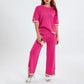 🧶 Set damă 2 piese cu top tricotat și pantaloni largi