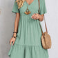 【S-3XL】👗Rochie lungă casual cu mânecă scurtă