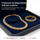 💎 Set colier și brățară cu zale în formă de frunză, cu strasuri, reglabile – Strălucitor, elegant și versatil✨💝