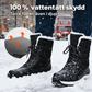 Vattentäta snökängor för dam med plyschfoder och skaft i mellanhöjd👢❄️