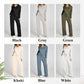 Compleu Casual 2 Piese, Bluza cu Fermoar și Pantaloni Largi cu Șnur, Tricotat Moale — 6 Culori