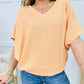 ⏳VÂNZARE FIERBINTE DE VARĂ 49% OFF💥Femei V-Neck Versatil Casual Liliac Maneca Tricou Topuri