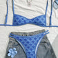 ✨ Set bikini cu model vintage roz – Îți conferă un farmec unic!
