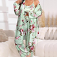 Set confortabil de pijamale din 3 piese – halat, camisol și pantaloni lungi