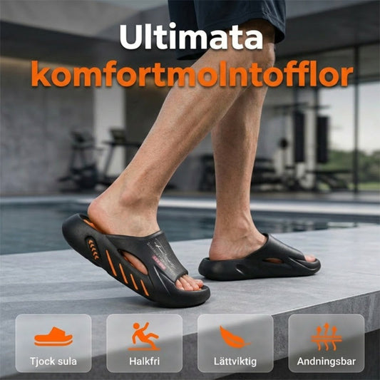 ☁️ 🎁Nyhet 50 % rabatt | Halkfria molnslides med tjock sula för herrar