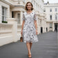 💝Ofertă limitată în timp - Rochia din șifon cu imprimatur floral elegant pentru femei