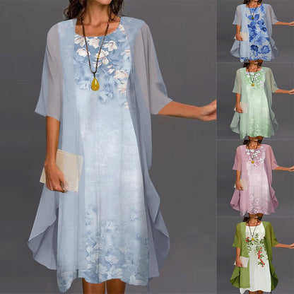 💝Reducere de 45%🌸Set din 2 piese: top cardigan + rochie
