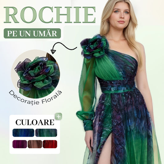 Cusătura Diagonală Iluzie | Mâneci fluture care acoperă brațele | Fermoar la spate pentru potrivire perfectă