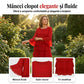 ✨ Rochie elegantă cu croi legat, volane fine și mâneci evazate pentru femei