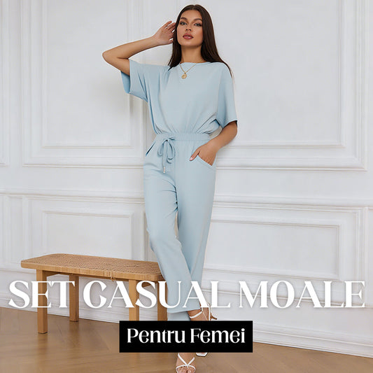 💕 Set de top și pantaloni casual pentru femei