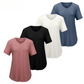 🌸Breathable Soft Comfort🌿Bluză Casual pentru Femei, cu Decolteu în V și Mânecă Scurtă✨