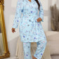 Set confortabil de pijamale din 3 piese – halat, camisol și pantaloni lungi