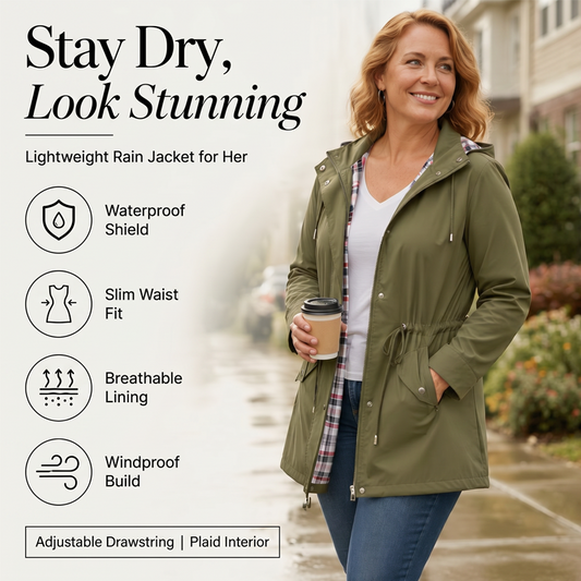 ⏰SISTA DAGEN AV REA – 49% RABATT✨Elegant, lätt och vattentät damjacka 🍃🧥 – Släpp loss stil och hållbarhet i alla väder!