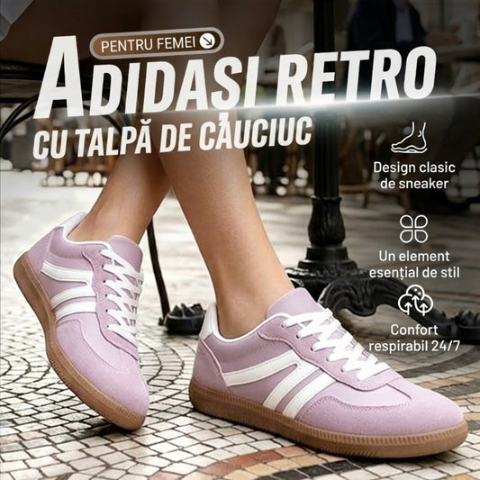Pantofi casual eleganți pentru femei, cu vârf rotund și talpă antiderapantă