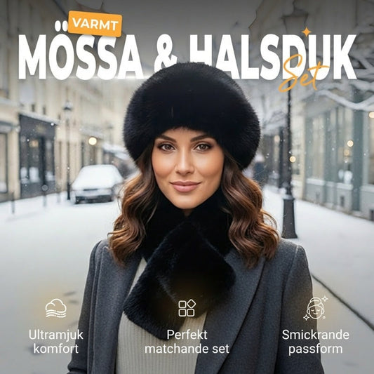 🔥 VINTERREA 50% RABATT! ❄️ Fluffig Pälskeps – Varm Vinterkeps + Gratis Matchande Halsduk (Endast 7 Kvar) ⏰