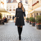 📢📢REDUCERE DE 60%!! 💝Rochie elegantă cu mâneci lungi și pliuri