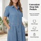 💙 Rochie femei din denim, stil elegant și casual