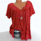 👕 50% REDUCERE ACUM! 🌸 Bluză cu mâneci scurte și imprimeu de primăvară – țesătură ușoară, imprimeuri vibrante și croială casual 👚