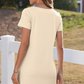 👗 Rochie casual pentru femei cu buzunar cu gât pătrat, cu mânecă scurtă și buzunare