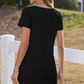 👗 Rochie casual pentru femei cu buzunar cu gât pătrat, cu mânecă scurtă și buzunare