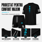 👕Set de tricou și pantaloni scurți pentru bărbați, vară – Design gradient, respirabil și ușor – Perfect pentru zilele călduroase și ieșirile casual 🩳