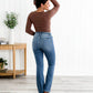 💎 50% REDUCERE ACUM! 👖Pantaloni din denim cu control pentru burtă și croială bootcut