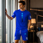 👕Set de tricou și pantaloni scurți pentru bărbați, vară – Design gradient, respirabil și ușor – Perfect pentru zilele călduroase și ieșirile casual 🩳