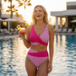 🏖️ REDUCERE DE 45%!! 🌊 Costum de baie trendy color block, stil modern pentru vară