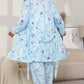 Set confortabil de pijamale din 3 piese – halat, camisol și pantaloni lungi