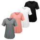 🌸Breathable Soft Comfort🌿Bluză Casual pentru Femei, cu Decolteu în V și Mânecă Scurtă✨