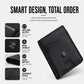 ✨ Portcard premium combinat din piele naturală și fibră de carbon, tehnologie blocare RFID anti-copiere date carduri, design compact practic pentru portabilitate zilnică