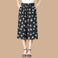 【S-4XL】💖Femeii talie Elastic ridicat plisat sifon Wide Leg Culottes