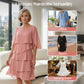 💖Rochie elegantă pentru femei, cu mâneci cu volane, în straturi – Stil natural pentru orice ocazie💃