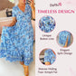 【S-4XL】💝Rochie cu imprimeu floral și decolteu ascuțit