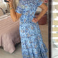 【S-4XL】💝Rochie cu imprimeu floral și decolteu ascuțit