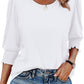 ⏰Reducere limitată de 50%🏖️Bluze elegante casual pentru femei, cu mânecă 3/4 și manșete smocked