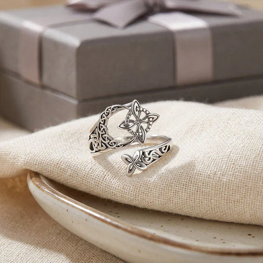 ✨ 50% REDUCERE ACUM! 💍 Inel cu nod celtic – Design ajustabil deschis, simbolism atemporal și hipoalergenic