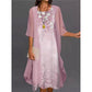💝Reducere de 45%🌸Set din 2 piese: top cardigan + rochie