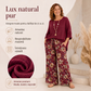 💥Seturi noi din bumbac și in!🔥 — Bluză pentru femei din bumbac și in, cu design minimalist + pantaloni largi cu imprimeu floral elegant🌺🛍️