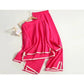 🧶 Set damă 2 piese cu top tricotat și pantaloni largi