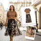 Set din două piese pentru femei: pulover și fustă leopard fluida