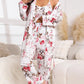Set confortabil de pijamale din 3 piese – halat, camisol și pantaloni lungi