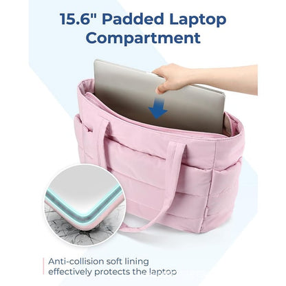 💜Reducere de 50% 👜Geantă impermeabilă pentru femei Bubble Bag 20L Geantă moale matlasată pentru laptop Geantă de umăr