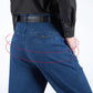 🔥Reducere de 45% pentru o perioadă limitată!👖 Blugi bărbătești cu picior drept și creștere înaltă